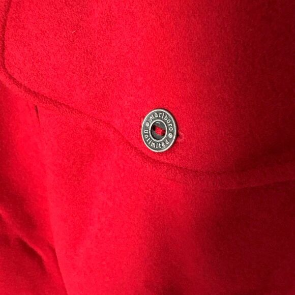 Vintage Marlboro Red & Black Reversible Wool Nylon Jacket NWT Size Small - Picture 4 of 7